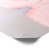 美しいピンクのバラ25台結婚の座席表 ポスター (角)