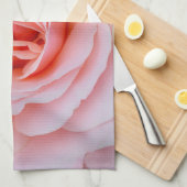 美しいピンクのバラ キッチンタオル (四つ折り)