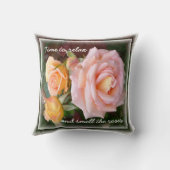 美しいピンクのバラ クッション (裏面)