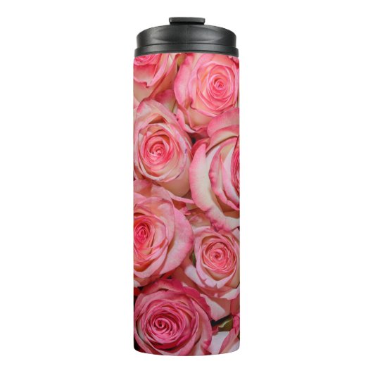 美しいピンクのバラ タンブラー (正面)