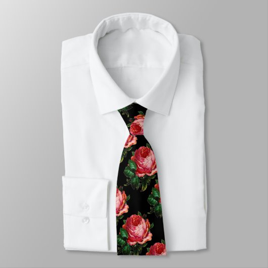 美しいピンクのバラ ネクタイ (タイ)