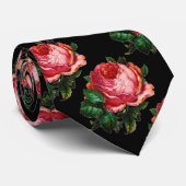 美しいピンクのバラ ネクタイ (ロール)