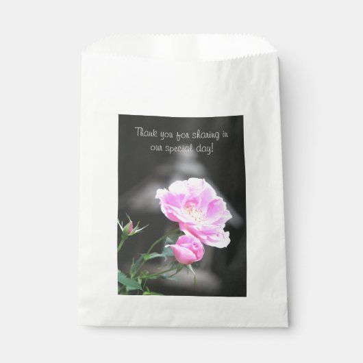 美しいピンクのバラ フェイバーバッグ (正面)