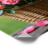 美しいピンクのバラ ポスター (角)