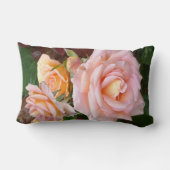 美しいピンクのバラ ランバークッション (裏面)