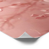 美しいピンクのバレンタインデーの壁 ポスター (角)