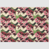 美しいピンクのバーガンディクリームゼラニウム植物学 薄葉紙 (正面)