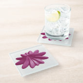 美しいピンクのヒトデ ガラスコースター (アングル)