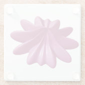 美しいピンクのヒトデ ガラスコースター (裏面)