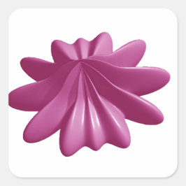 美しいピンクのヒトデ スクエアシール