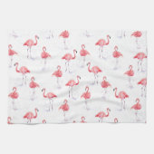 美しいピンクのフラミンゴパターン キッチンタオル (横)