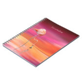 美しいピンクのフラミンゴ超リアルカラーがパーソナライズ ノートブック (左側)