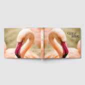 美しいピンクのフラミンゴ ゲストブック (全面)