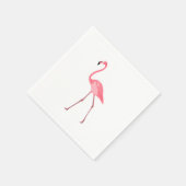 美しいピンクのフラミンゴ スタンダードカクテルナプキン (角)