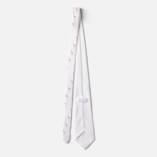 美しいピンクのフラミンゴ ネクタイ (裏面)