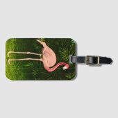 美しいピンクのフラミンゴ ラゲッジタグ (正面横)