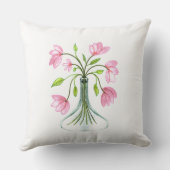 美しいピンクのフローラアー色彩の鮮やかトルック クッション (裏面)