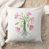 美しいピンクのフローラアー色彩の鮮やかトルック クッション (ブランケット)