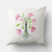 美しいピンクのフローラアー色彩の鮮やかトルック クッション (正面)