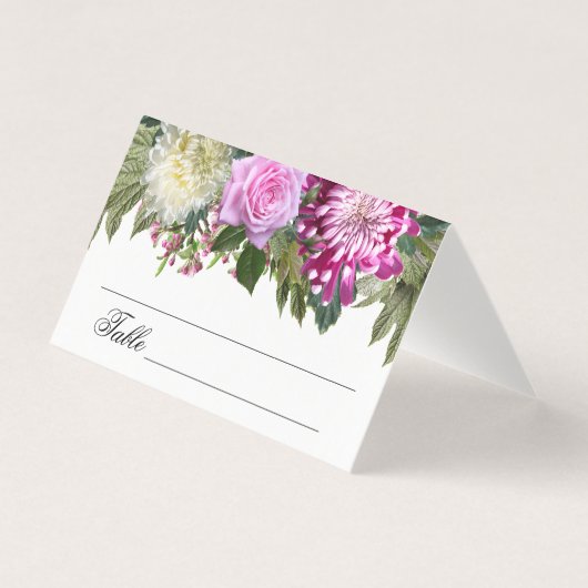 美しいピンクのフローラテーブル番号 (正面)