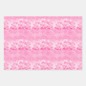 美しいピンクのフローラ包装紙シート ラッピングペーパーシート (正面3)