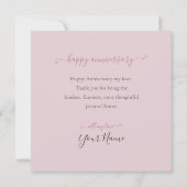 美しいピンクのフローラ記念日ケーキ (裏面)