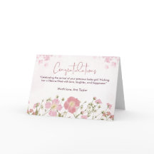 美しいピンクのフローラ赤ちゃんシャワーおめでとう