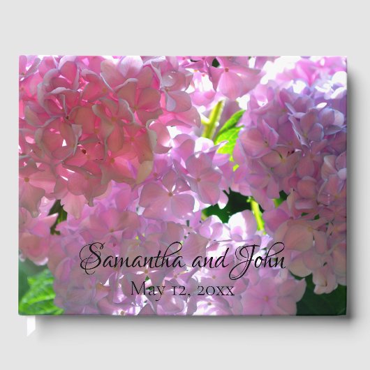 美しいピンクのフローラ ゲストブック (正面)