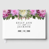 美しいピンクのフローラ ゲストブック (正面)