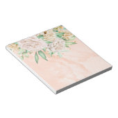 美しいピンクのフローラ ノートパッド (アングル)