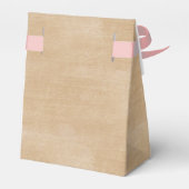 美しいピンクのベビーキャリッジ赤ちゃんシャワー フェイバーボックス (裏面サイド)