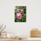 美しいピンクのペンセットモンフラワーガーデンポスター ポスター (キッチン)