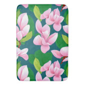 美しいピンクのマグノリアの花 バスマット (正面縦)