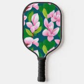 美しいピンクのマグノリアの花 ピックルボールラケット (裏面)