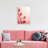 美しいピンクのマグノリア花 キャンバスプリント (インサイチュ (リビング))
