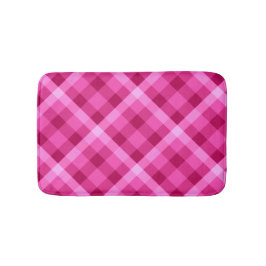 美しいピンクのマゼンタプリード小バスマット バスマット