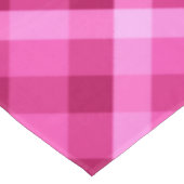 美しいピンクのマゼンタ格子柄の大きなテーブルクロス テーブルクロス (アングル)