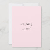 美しいピンクのミント離れバラフローラ結婚の 招待状 (裏面)