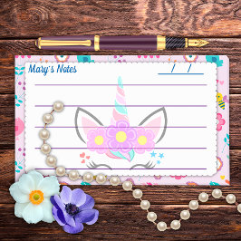 美しいピンクのユニコーンかわいい背景10インチx 6インチ ポストイット