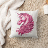 美しいピンクのユニコーン クッション (ブランケット)