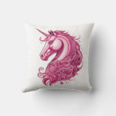 美しいピンクのユニコーン クッション (裏面)