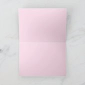 美しいピンクのユリ カード (内部)