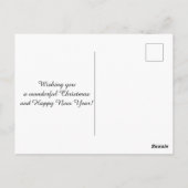 美しいピンクのリボン クリスマスツリー ポストカード (裏面)