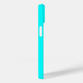 美しいピンクのローズモノグラム、ティール(緑がかった色)アクアブルー Case-Mate iPhoneケース (裏面 / 右)