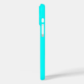 美しいピンクのローズモノグラム、ティール(緑がかった色)アクアブルー Case-Mate iPhoneケース (裏面 / 左)