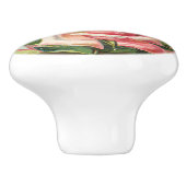 美しいピンクのヴィンテージのバラの陶磁器のノブ セラミックノブ (側面)