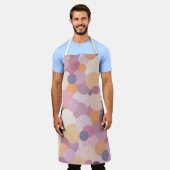 美しいピンクの円 エプロン (着用した状態)