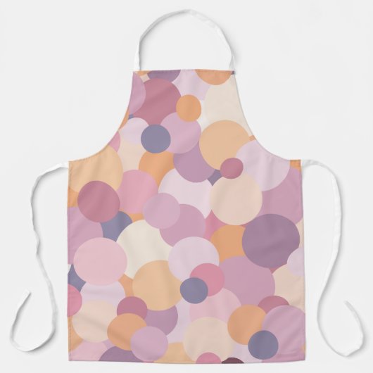 美しいピンクの円 エプロン (正面)