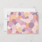 美しいピンクの円 サンキューカード (正面)