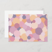 美しいピンクの円 サンキューカード (正面/裏面)